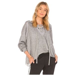 Wildfox Lace Up Cropped Hoodie